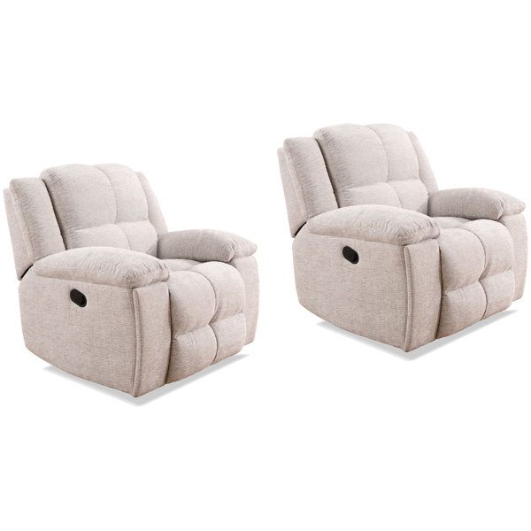 Latitude Run® 47" Upholstered Manual Recliner with Pillow Top Arms